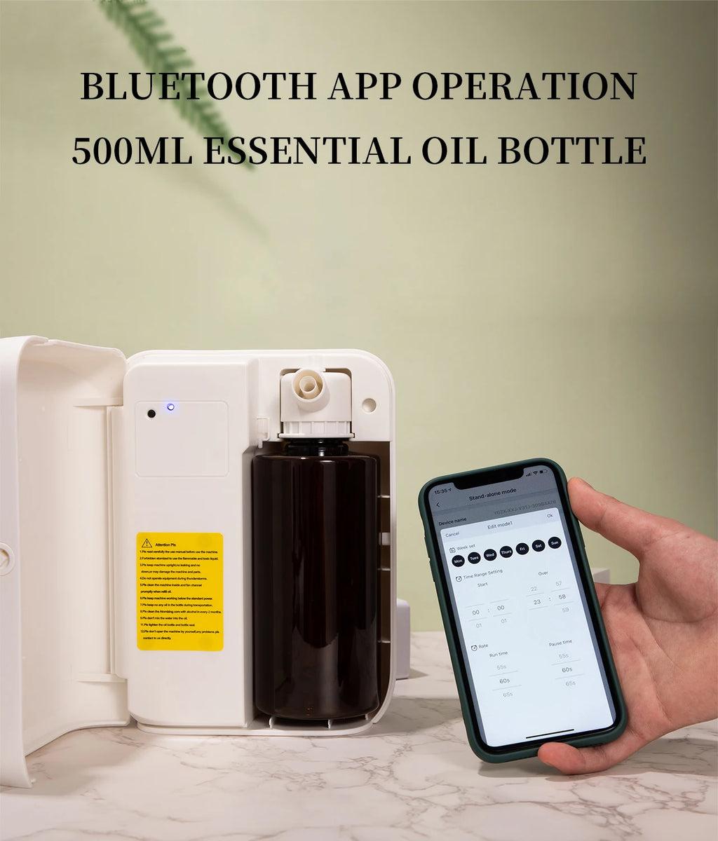 Aroma Diffuser 500ML Bluetooth Essential Oil Home Room Fragrance HVAC Electric Aromatic Air Freshener
