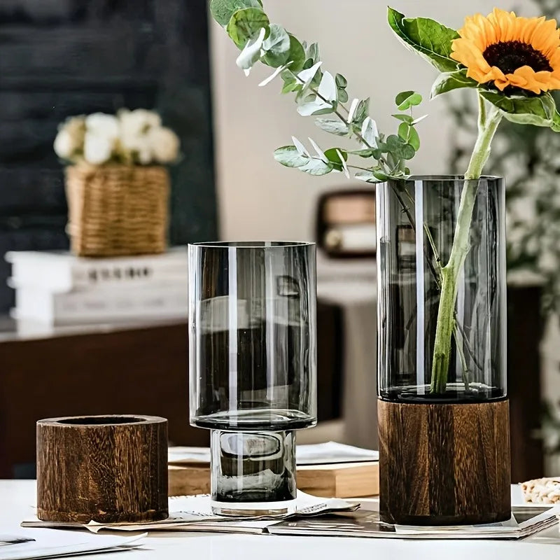 Light Luxury Simple Retro Vase Glass Living Room Table Decoration