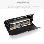 Women's Wallet Full Leather Long Wallet First Layer Cowhide Leather Clutch