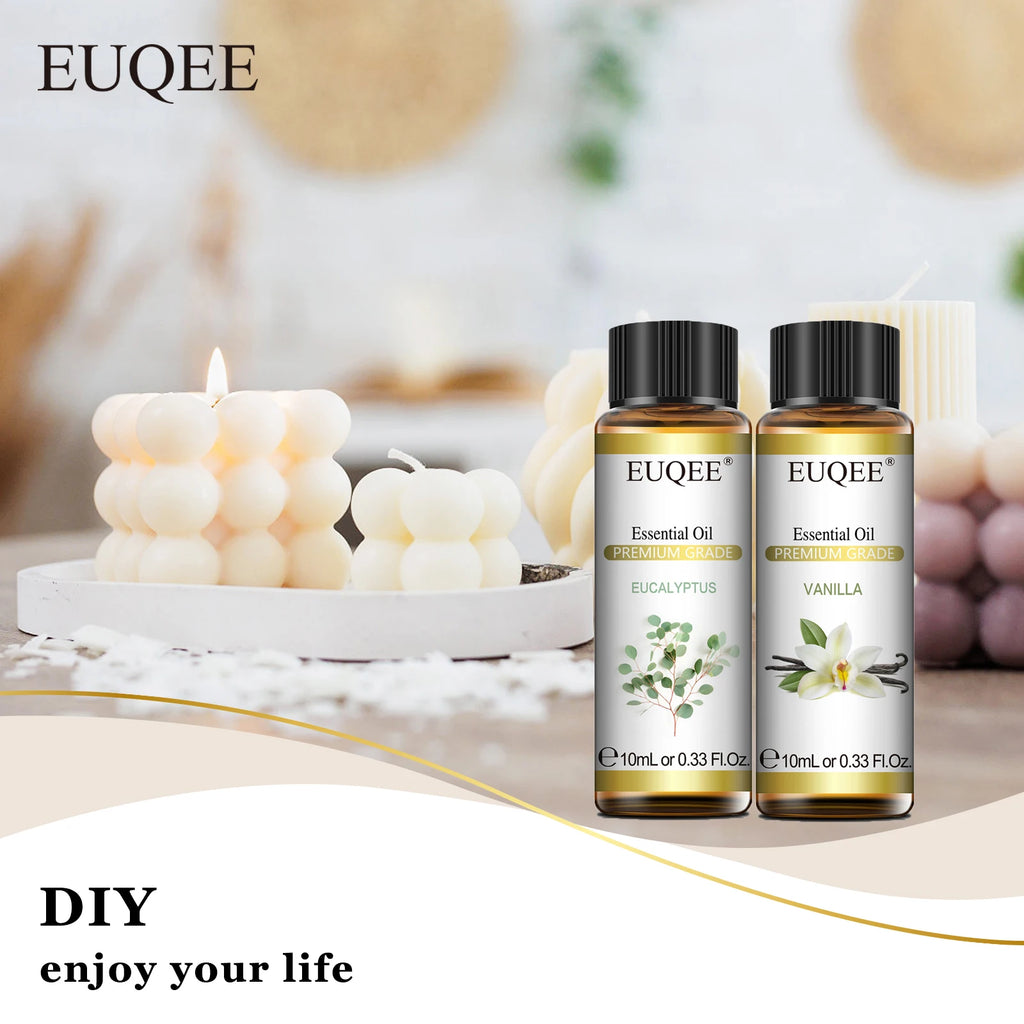 EUQEE 10ML Natural Essential Oils For Humidifier, Soap, Candle Making