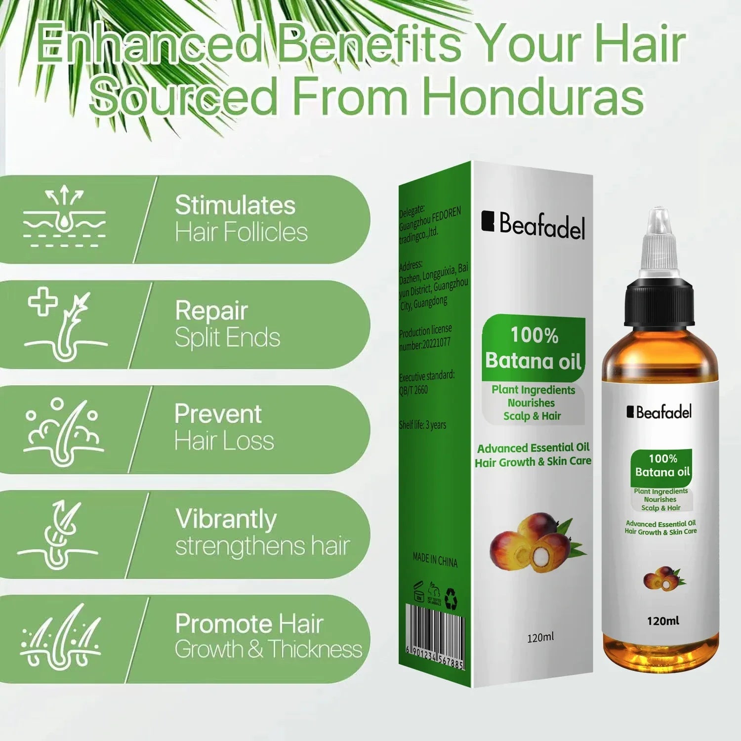Batana Oil Hair Growth for Men Womenr Anti Hair Loss Scalp Treatment 120ml
