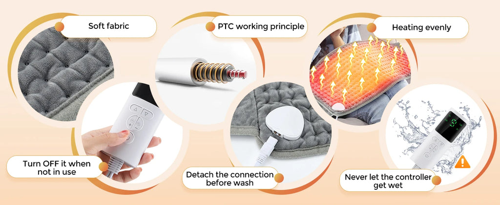 Electric Heating Pad 110V 220V Washable 60*30cm