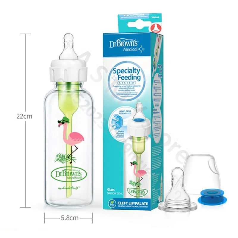 Dr. Brown's Newborn Baby Bottle With Valve Anti-Colic Glass Hare-Lip Babies