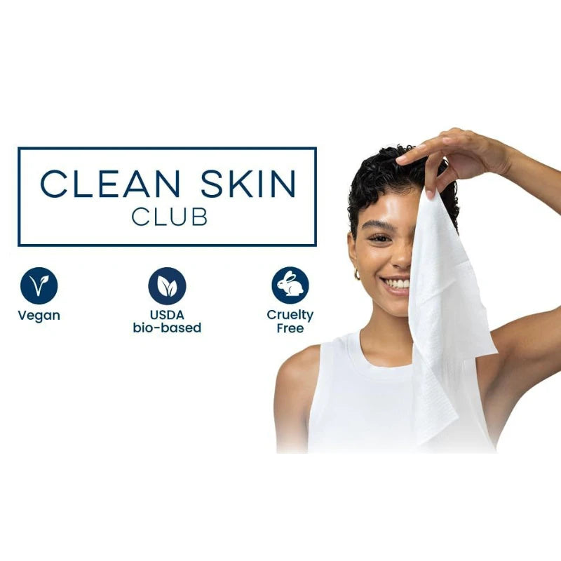 Clean Skin Club Towels XL Disposable  Makeup Remover Dry Wipes 50 Sheet  1 Box