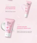 3pcs set LAIKOU Skin Care Vitamin C Sakura Snail Essence Serum Eye Face Cream Moisturizer Travel Size