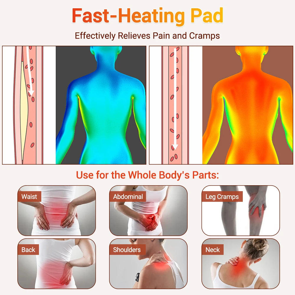 Multifunctional Thermal Electric Heating Pad Waist Lumbar Back Brace Band Support Warmth
