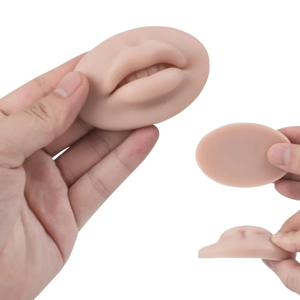 1pcs Microblading Reusable 5D Silicone Practice Lips Solid Lip Block For PMU Beginner Training Tattoo