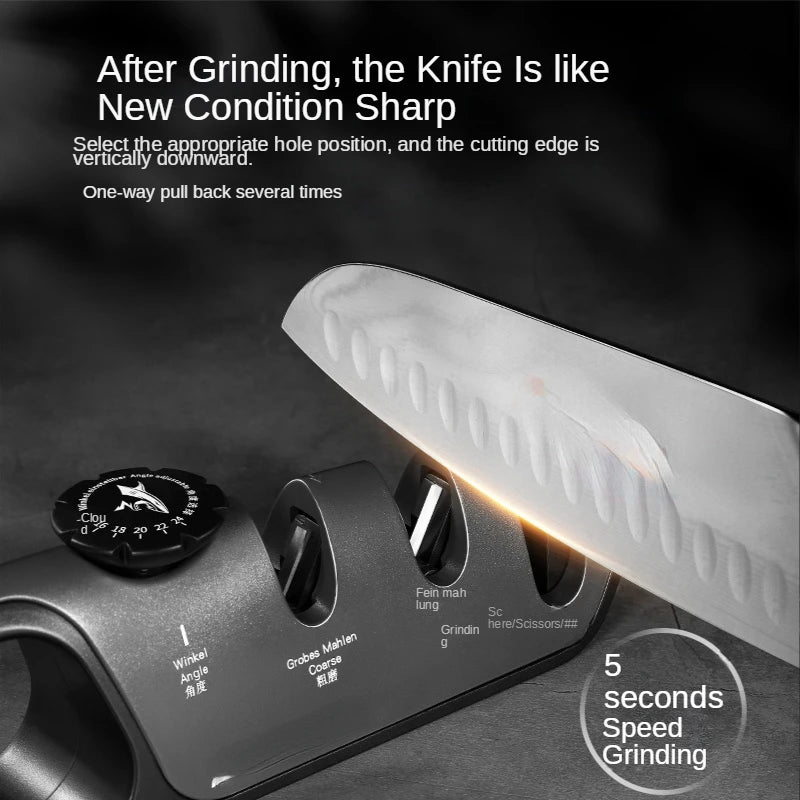 Knife Sharpener 5 in 1 Adjustable Angle Scissors Sharpening
