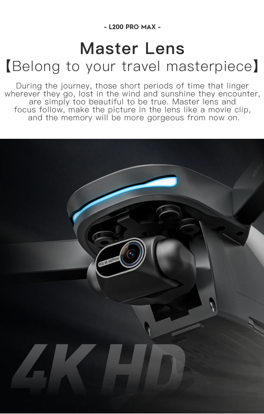 L200 PRO MAX Brushless Motor 2-Axis Gimbal 4K Professional GPS Drone 360° Obstacle Avoidance 5G WIFI Quadcopter Drone RC