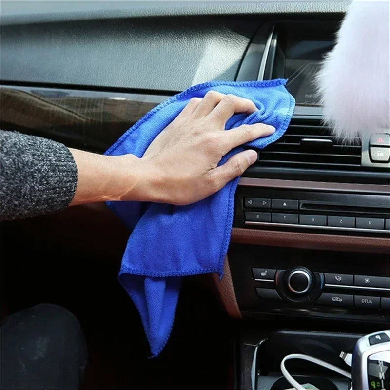 1-20Pcs Microfiber Towels Car Wash Drying Cloth Household Cleaning Cloths Polishing Cloth