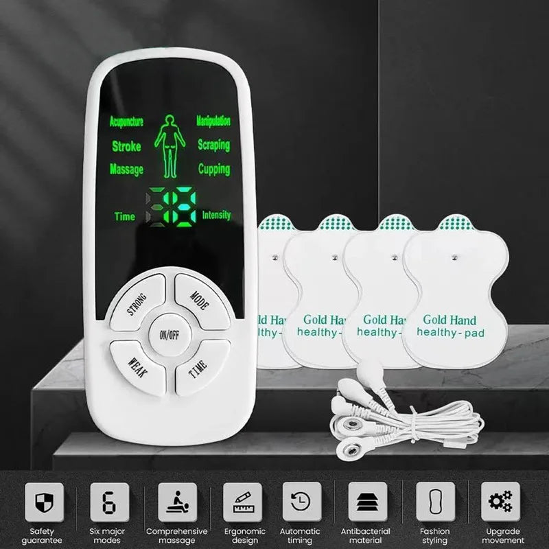 Multi-functional 6 Modes Tens Unit Machine Electro stimulator Digital Massager
