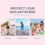 Sakura Sunscreen Cream SPF50 Moisturizing UV Protect Face Body Lotion Oil Control Reduce Melanin