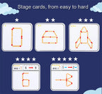 Montessori Matches Puzzles Game Wooden Toys Math Geometry Thinking Educational For Kids Logic