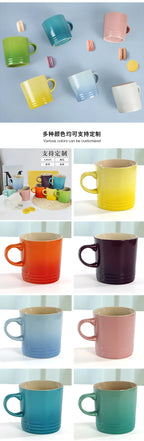 350 Mlnew Creative Macaron Mug Nordic Style Color Gradient Ceramic Cups