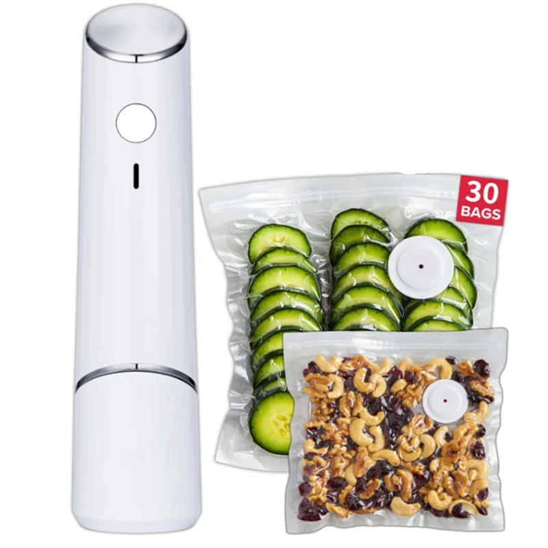 Compact Vacuum Sealer For Food Meal Saver Portable Powerful Handheld Meat Veggies Gift