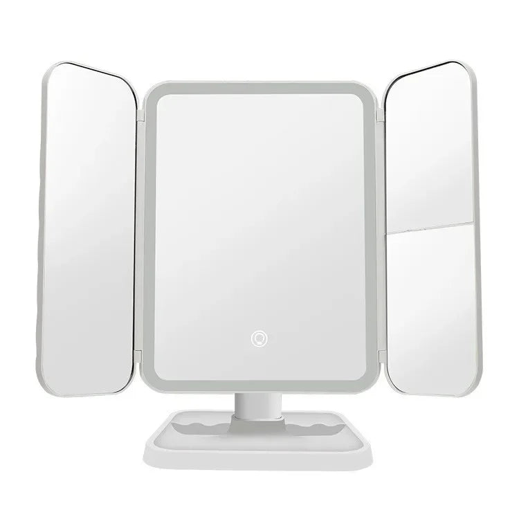 Trifold Makeup Mirror LED Lights Trifold