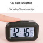 Alarm Clock Digital LED Electronic Backlight Snooze Calendar Home Office Desktop Screen Display Watch