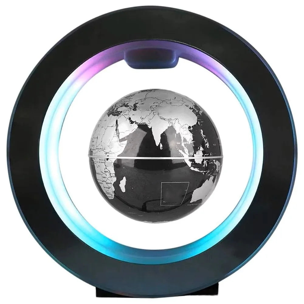 Floating Globe Levitating World Map Rotating LED Bedside Lamp Magnetic