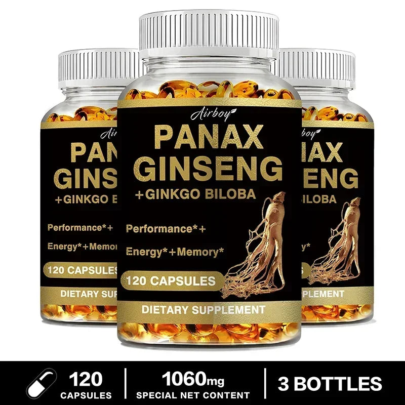 Panax Ginseng + Ginkgo Biloba Improves Memory Mental Performance Immune Support Maintain Overall Health
