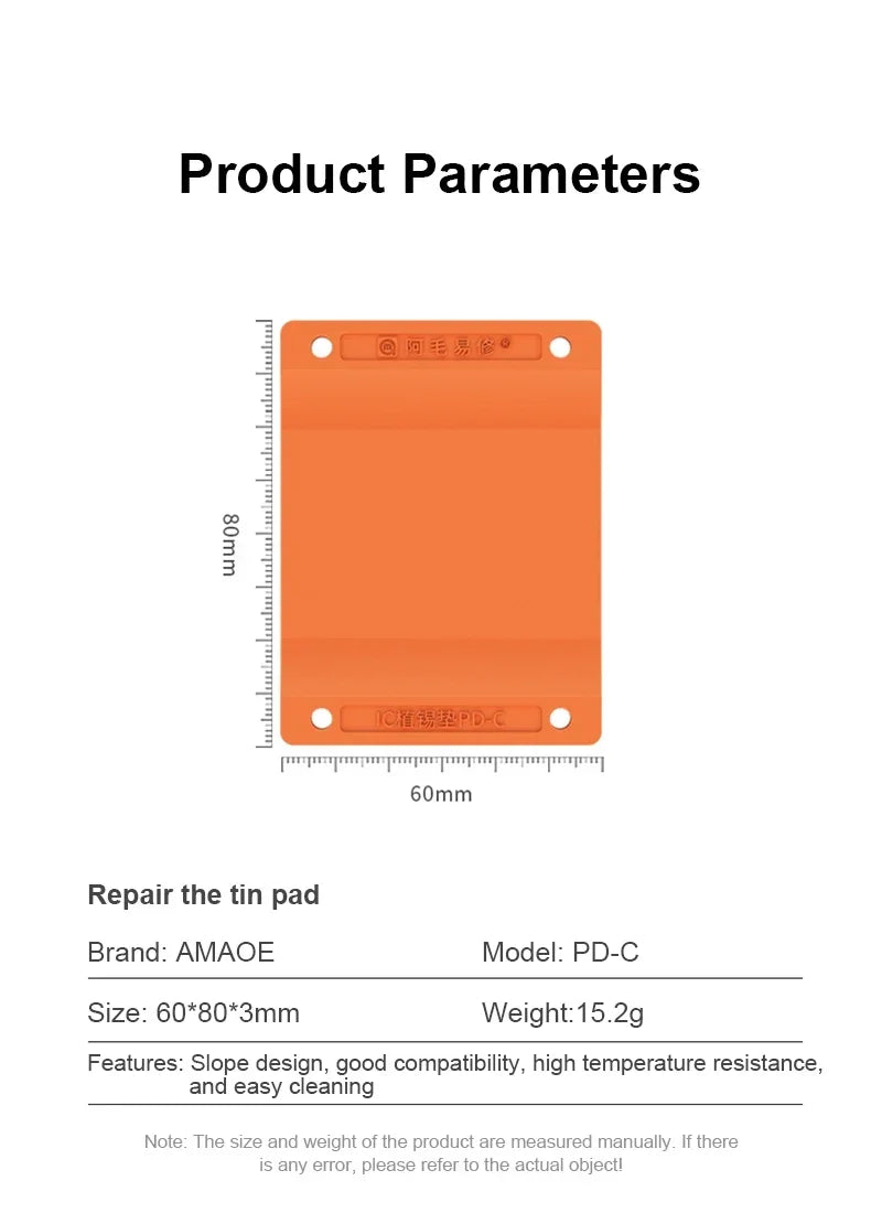 AMAOE PD-C Universal Planting Pad Set for Mobile Phone Maintenance Temperature Resistance Insulation Silicone Mat
