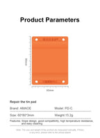 AMAOE PD-C Universal Planting Pad Set for Mobile Phone Maintenance Temperature Resistance Insulation Silicone Mat