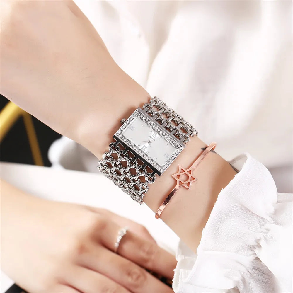Luxury Noble Gold Ladies Quartz Watch Women's Bracelet