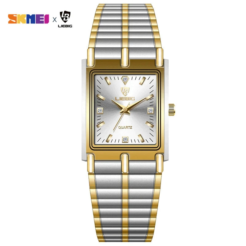 Luxury Gold Bracelet Wristwatch Quartz Watch For Men Women relogio masculino L1018