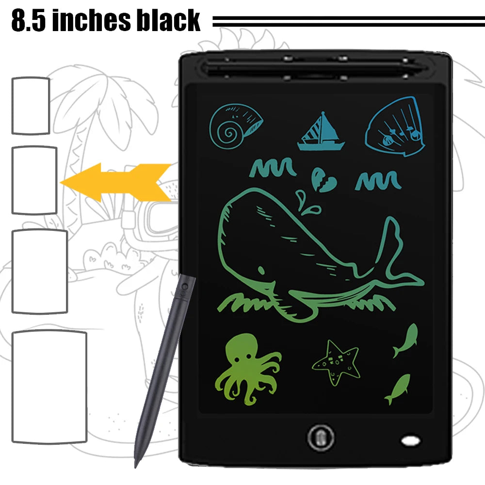 8.5" Led Board Electronic Writing Tablet Sketchpad Magic Erasable Handwriting Pad Kids Gifts icd