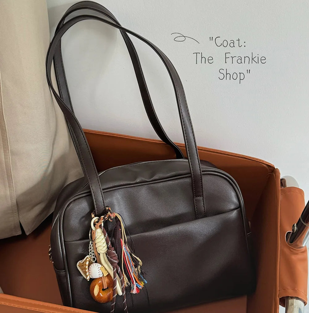 CGCBAG Vintage Designer Luxury Women Tote Casual Large Shoulder Bag High Quality Leather Ladies Handbags