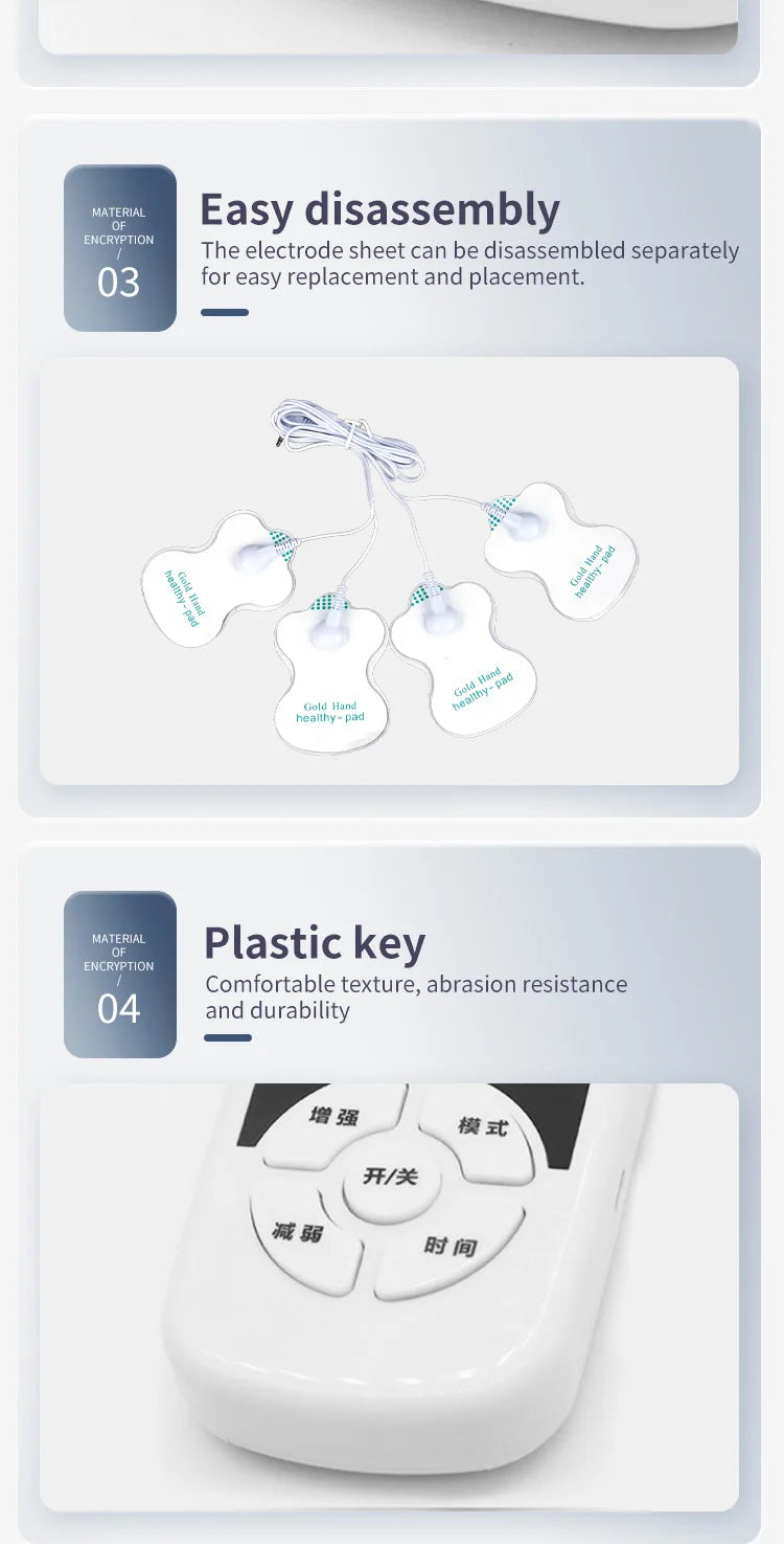 Multi-functional 6 Modes Tens Unit Machine Electro stimulator Digital Massager