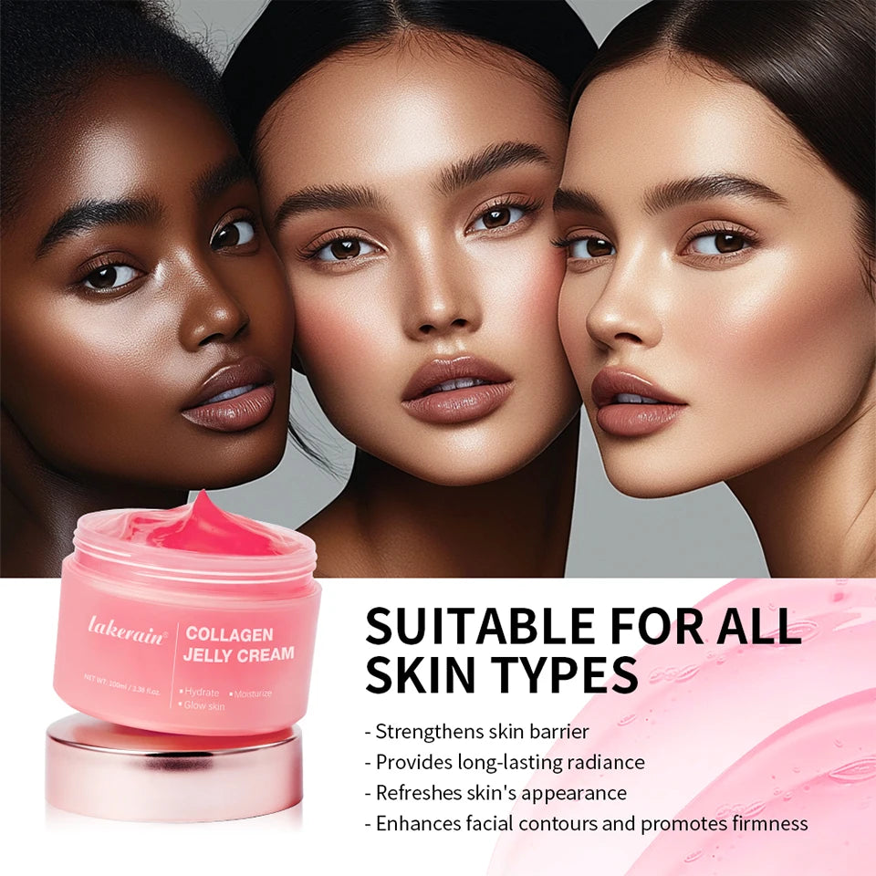 Moisturizing Jelly Cream Niacinamide Hydrolyzed Collagen Tightening Soothing Anti-Aging Firmness Hydration Skincare