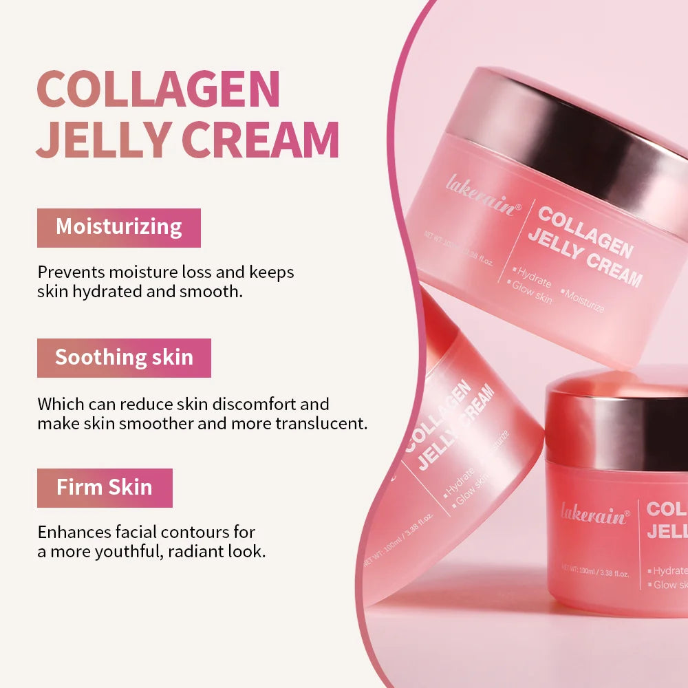 Moisturizing Jelly Cream Niacinamide Hydrolyzed Collagen Tightening Soothing Anti-Aging Firmness Hydration Skincare