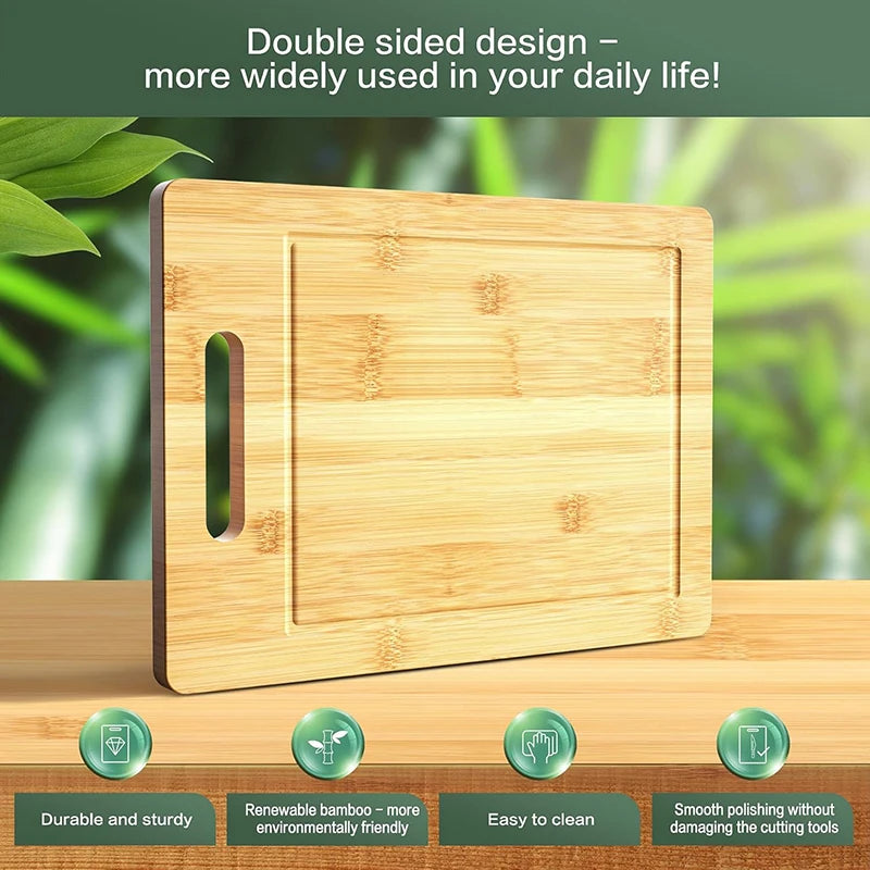 Wooden Cutting Board For Meat Bamboo Fruit Vegetables Chopping Panel