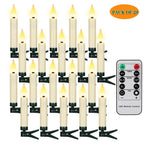 FPOO Candles LED Christmas Timer Remote Flickering Flame