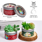 Christmas Scented Candle Set Gift Smokeless Aromatherapy Stonedried Flower Soy Wax