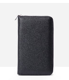 RFID Anti-Theft Cowhide Leather Wallet Brush Head Layer Large Capacity