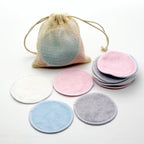 12PC Reusable Round Cotton Pads Makeup Remover Washable Round Bamboo Nursing