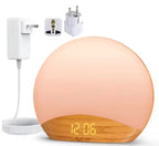 Wood Grain Sunrise Alarm Clock Sound Machine Nightlight Digital Dimmable for Bedroom 26 Sleep Sounds Baby Adults Kids