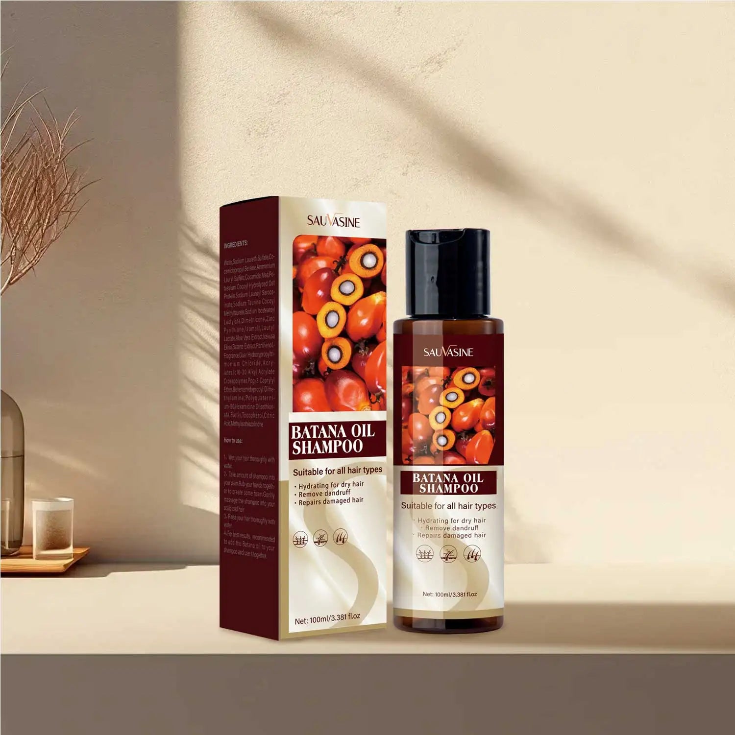 Batana Oil Hair Conditioner Smoothing Nourishing Repair Moisturizing Frizz Vitamin E
