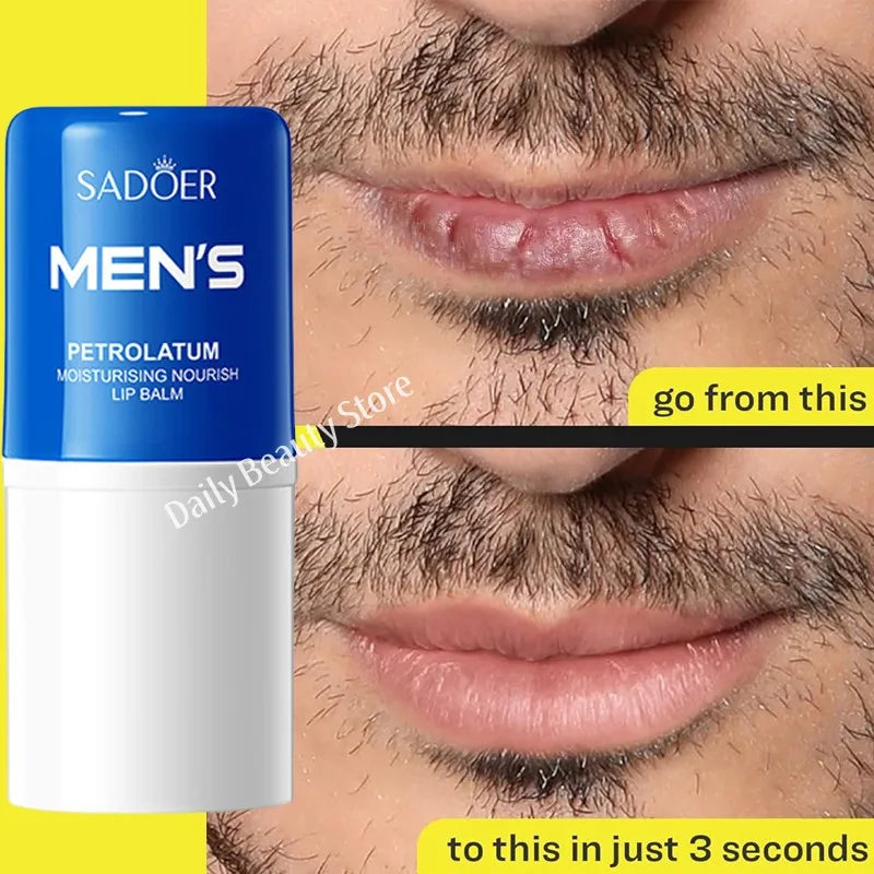 Men's  Lip Balm Moisturizing Hydration Fading Lip Lines Anti-Cracking Remove Dead Skin Refreshing Not Greasy