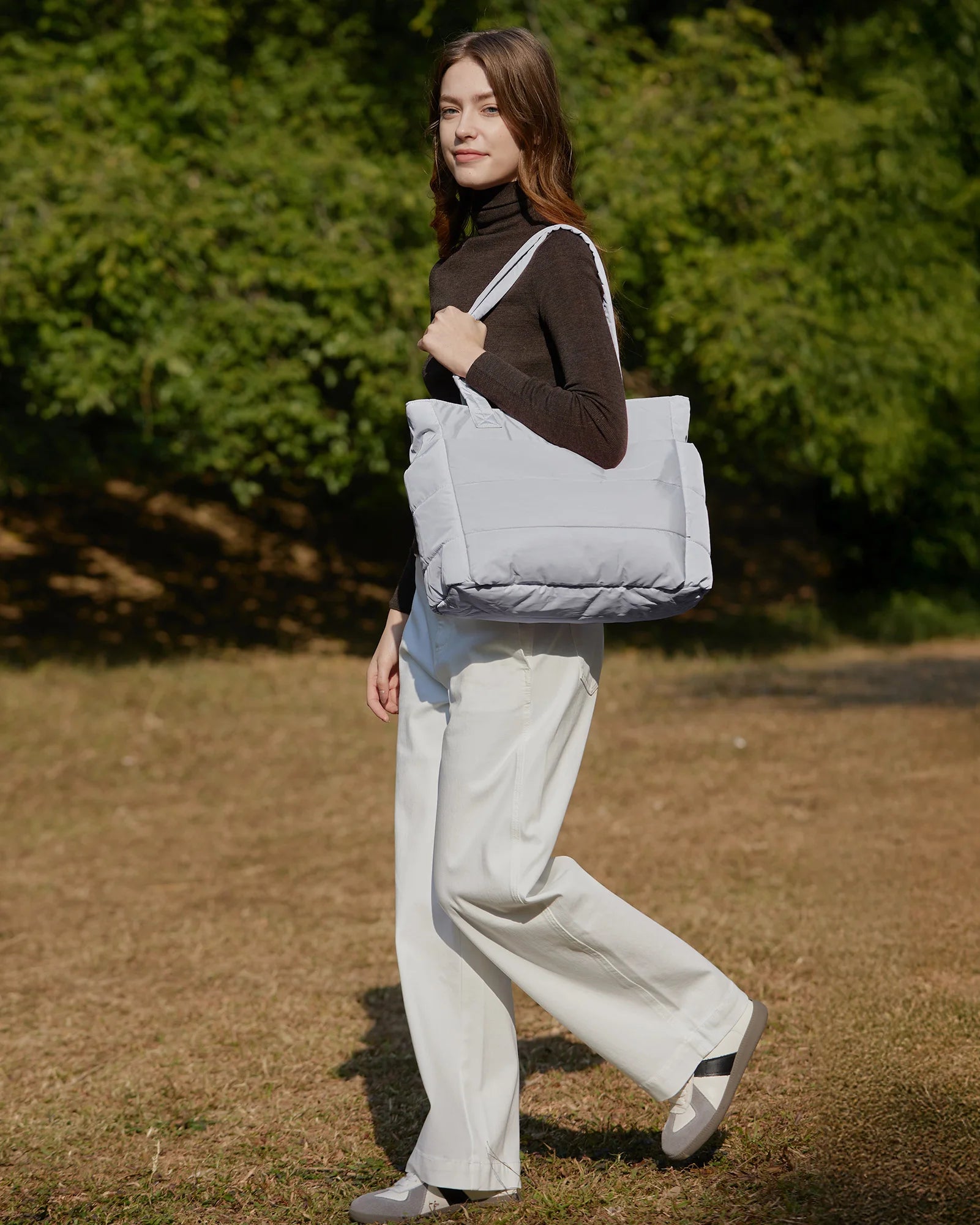 BAGSMART Tote Bag Large Capacity Puffer Padded Portable