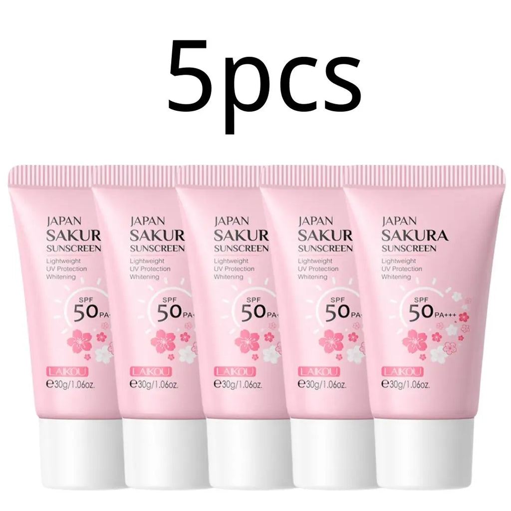 Sakura Sunscreen Cream SPF50 Moisturizing UV Protect Face Body Lotion Oil Control Reduce Melanin