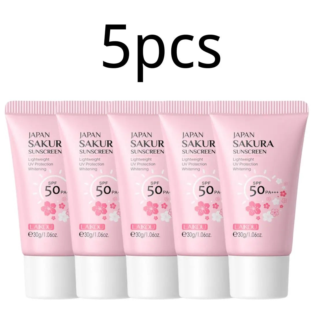 Sakura Sunscreen Cream SPF50 Moisturizing UV Protect Face Body Lotion Oil Control Reduce Melanin