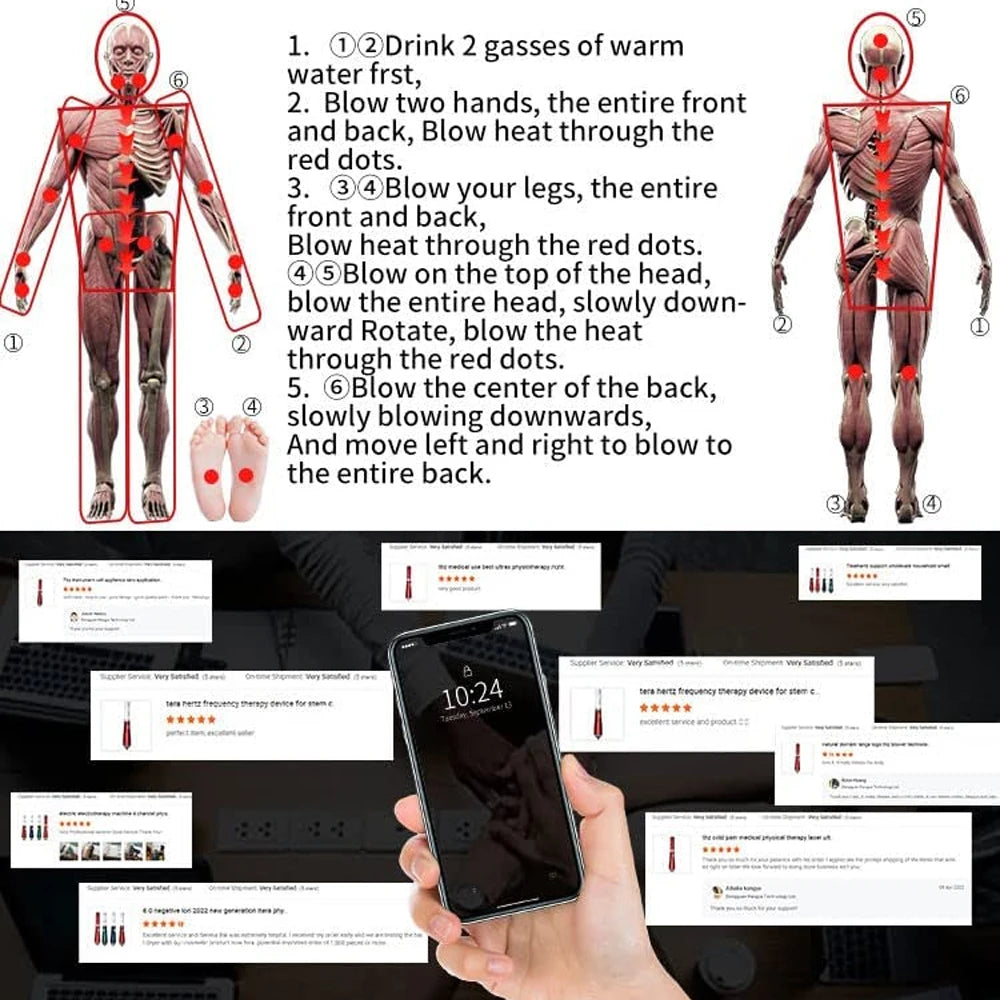 Terahertz Wave Cell Light Magnetic Healthy Device Body Care Pain Relief Healthy Electric Heating Therapy Physiotherapy