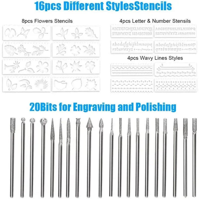 Portable Electric Engraving Pen Etching Craft Tools Machine For Glass Metal Wood