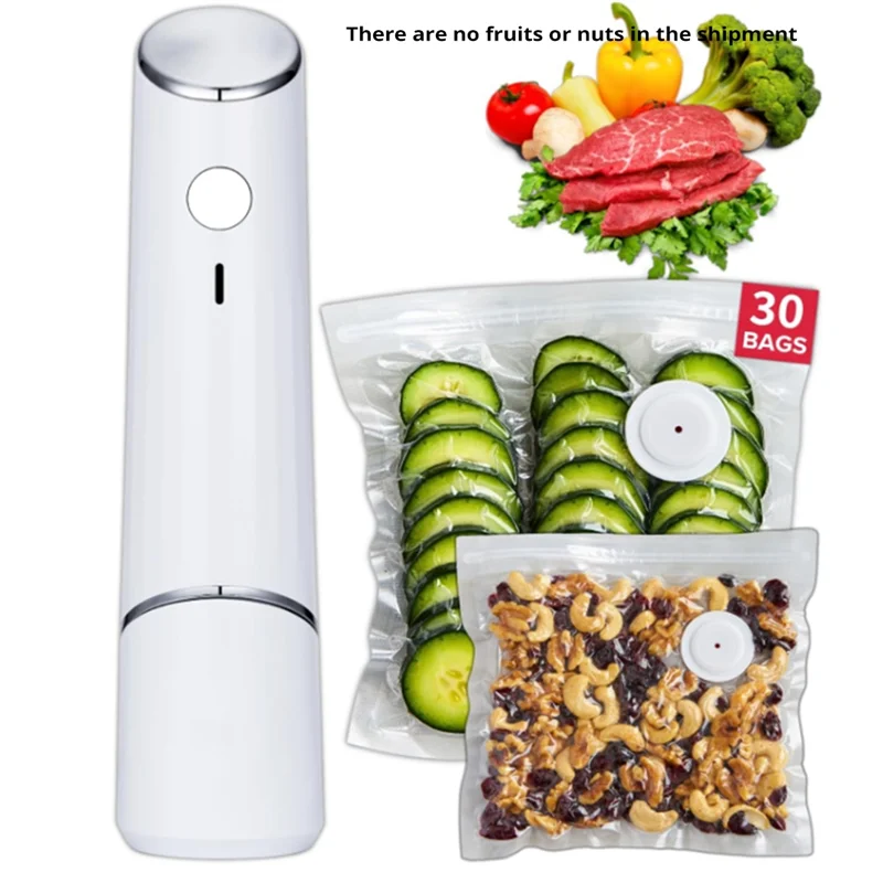 Compact Vacuum Sealer For Food Meal Saver Portable Powerful Handheld Meat Veggies Gift