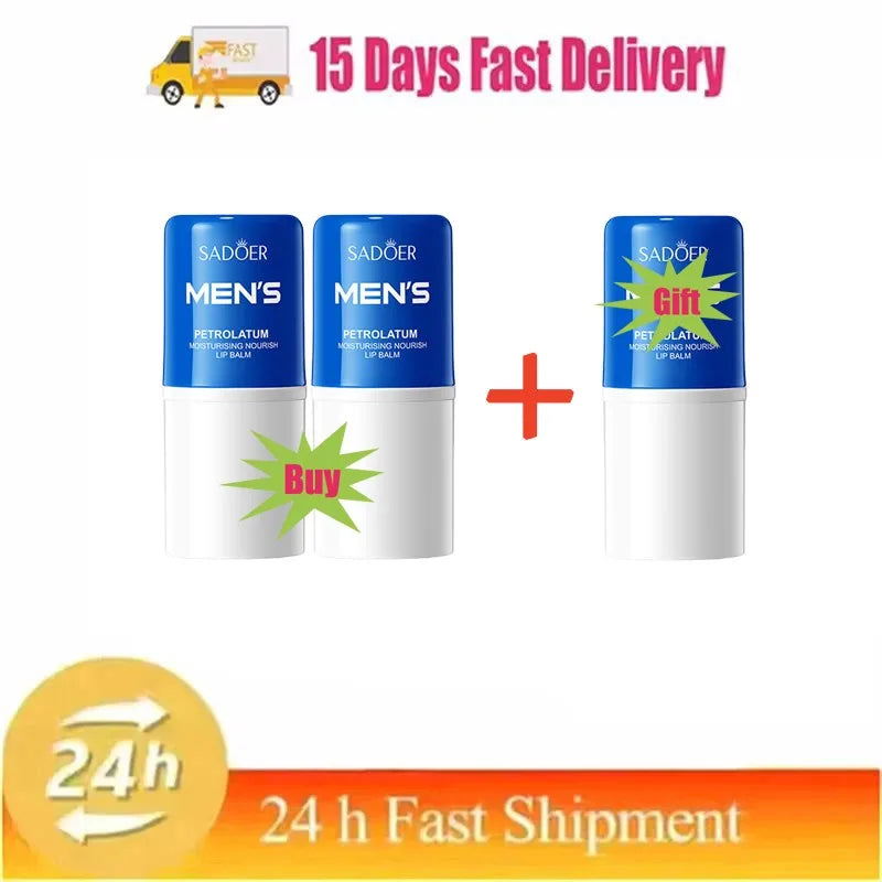 Men's  Lip Balm Moisturizing Hydration Fading Lip Lines Anti-Cracking Remove Dead Skin Refreshing Not Greasy