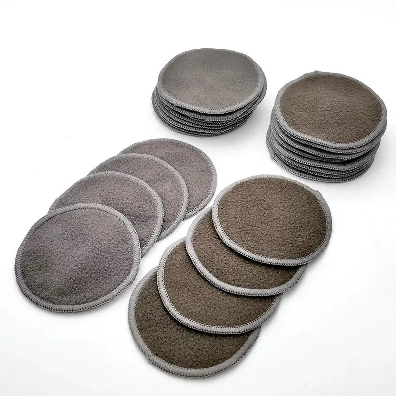 12PC Reusable Round Cotton Pads Makeup Remover Washable Round Bamboo Nursing