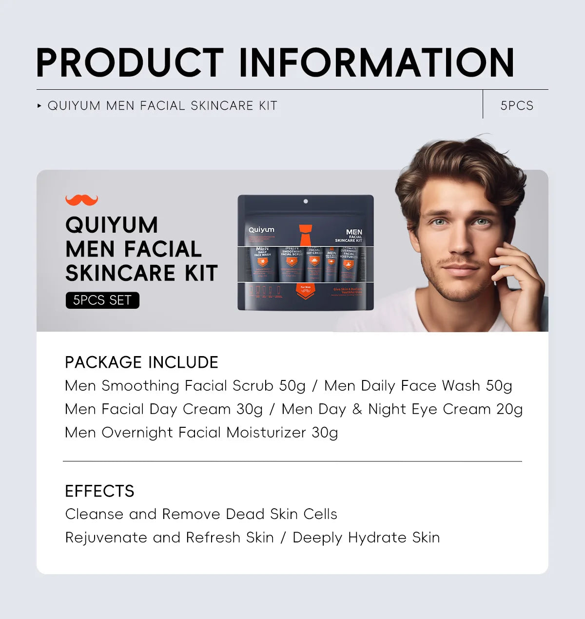 Men's Skincare Set 5pcs