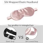 100% Mulberry Silk Sleep Mask Men Women Eye Cover Total Blackout Size 20 X 8.5cm